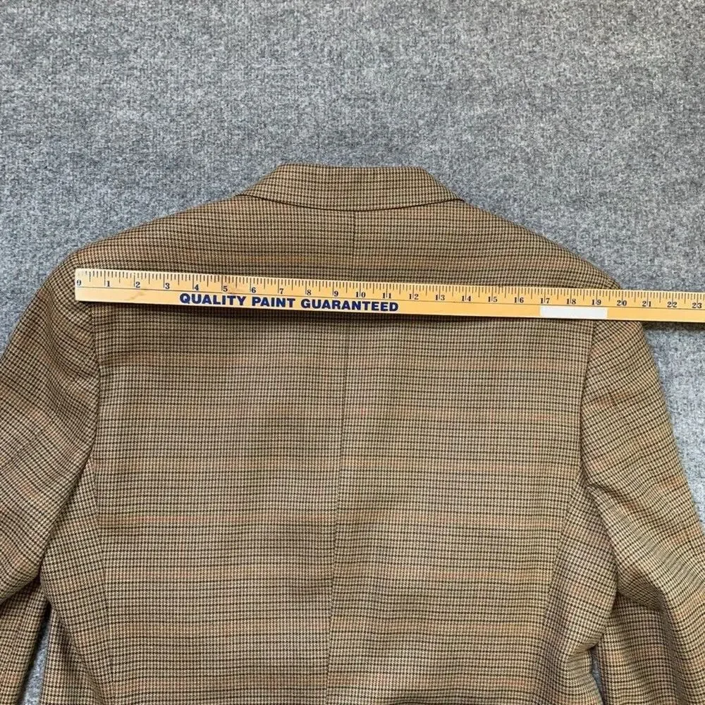 Joseph Abboud Blazer Mens 41 Long Biscuit Silk‎ Wool Blend Shoulder Pads Jacket